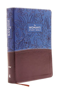 NIV, The Woman's Study Bible, Leathersoft, Blue/Brown, Full-Color, Red Letter 