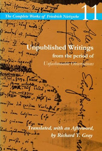 Unpublished Writings from the Period of Unfashionable Observations 