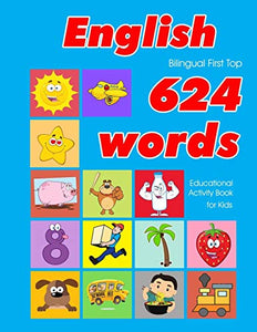 English First Top 624 Words Educational Activity Book for Kids 