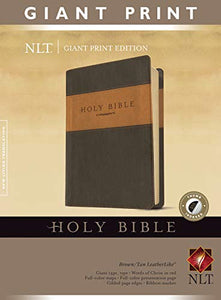 NLT Holy Bible, Giant Print, Brown/Tan, Indexed 