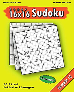 Leichte 16x16 Super-Sudoku Ausgabe 10 