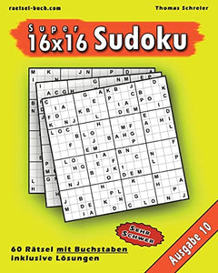 16x16 Super-Sudoku mit Buchstaben 10 
