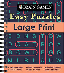 Brain Games - Easy Puzzles - Large Print 