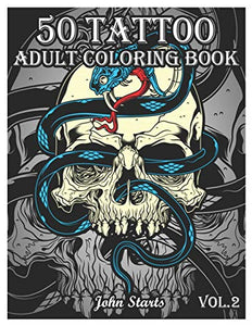 50 Tattoo Adult Coloring Book 