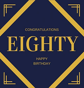 Happy 80th Birthday Guest Book (Hardcover) 