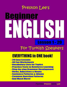 Preston Lee's Beginner English Lesson 1 - 20 For Turkish Speakers 