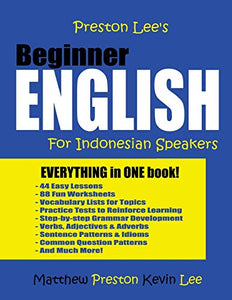 Preston Lee's Beginner English for Indonesian Speakers 
