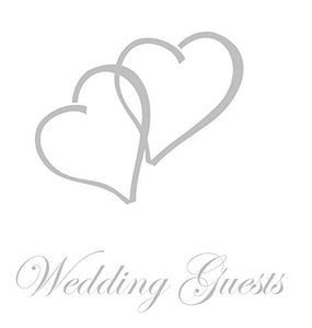 Wedding Guest Book, Bride and Groom, Special Occasion, Comments, Gifts, Well Wish's, Wedding Signing Book with Silver Love Hearts (Hardback) 