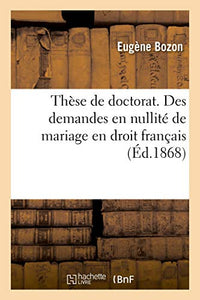 Thèse de doctorat. Des conditions de validité du mariage romain 