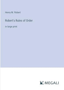 Robert's Rules of Order 