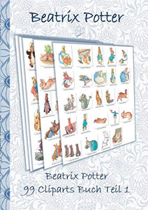 Beatrix Potter 99 Cliparts Buch Teil 1 ( Peter Hase ) 