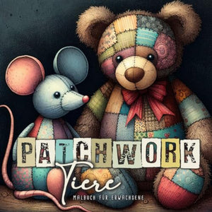 Patchwork Animals Coloring Book for Adults 
