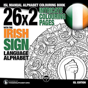 26x2 Intricate Colouring Pages with the Irish Sign Language Alphabet 