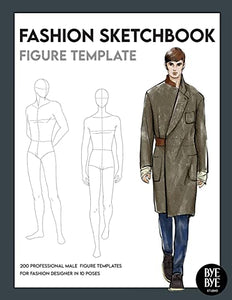 Fashion Sketchbook Male Figure Template 