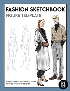 Female & Male Fashion Sketchbook Figure Template 
