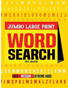 Jumbo Word Search Book for Adults Large Print 
