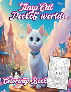 Tiny Cats Pocket World coloring book 