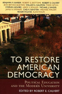 To Restore American Democracy 