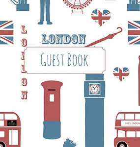 Guest Book, London Guest Book, Guests Comments, B&B, Visitors Book, Vacation Home Guest Book, Beach House Guest Book, Comments Book, Visitor Book, Colourful Guest Book, Holiday Home, Retreat Centres, Family Holiday Guest Book (Hardback) 