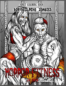 Adult Coloring Book Horror Fitness 