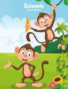 Scimmie Libro da Colorare 1 