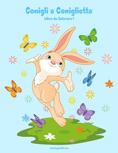 Conigli e Conigliette Libro da Colorare 1 
