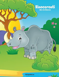 Rinoceronti Libro da Colorare 1 
