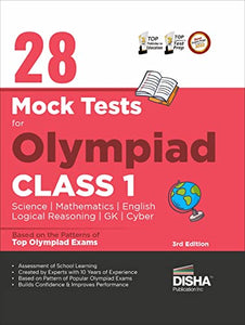 28 Mock Test Series for Olympiads Class 1 Science, Mathematics, English, Logical Reasoning, Gk & Cyber 